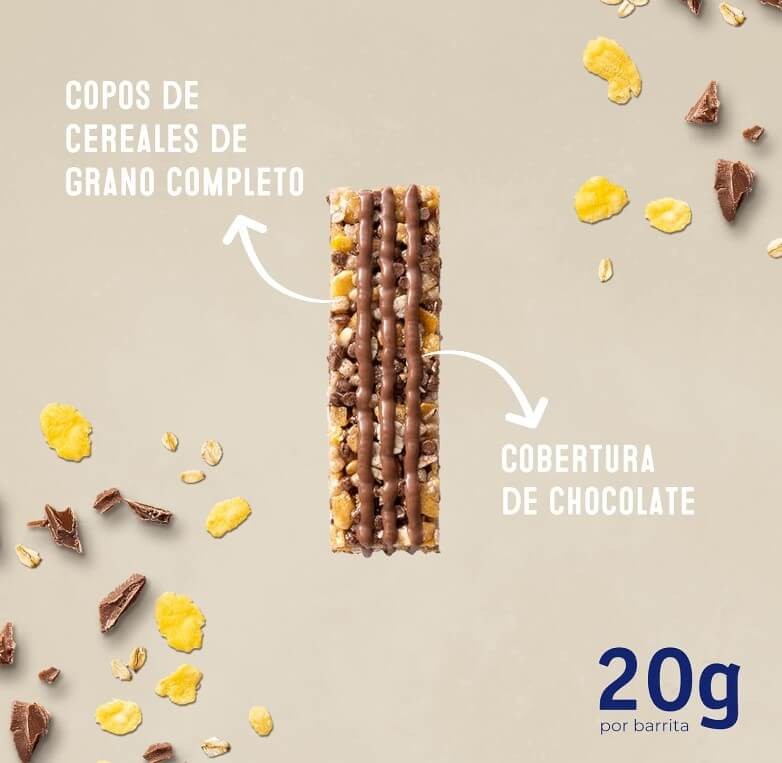 Corny Barritas de Cereales Chocolate con Leche Pack de 6 x 20 gr