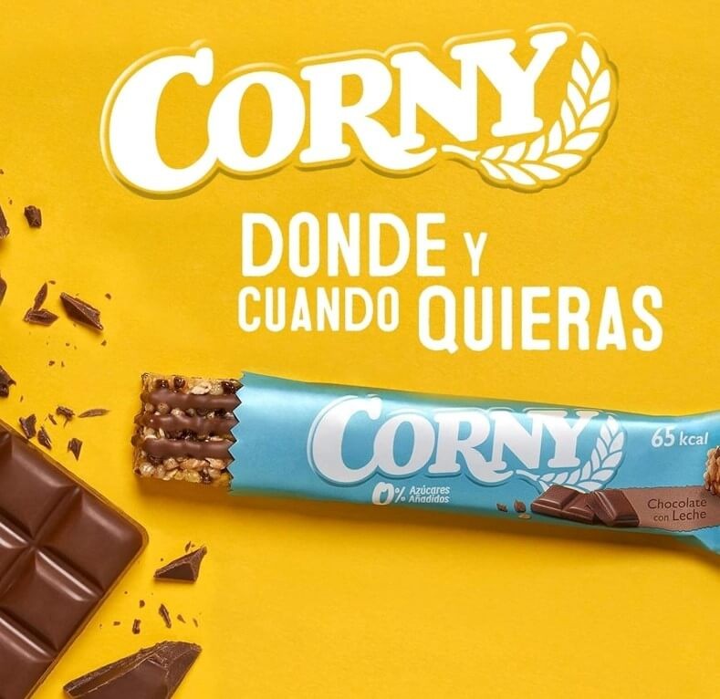 Corny Barritas de Cereales Chocolate con Leche Pack de 6 x 20 gr