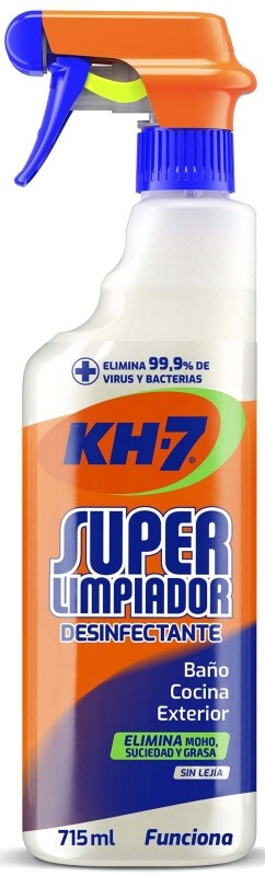 KH-7 Súper Limpiador Desinfectante 715 ml - Limpieza y Desinfección Total sin Lejía