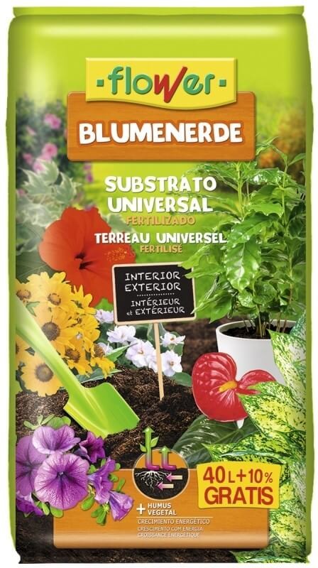 Flower Blumenerde Substrato Universal Fertilizado 40L + 10%