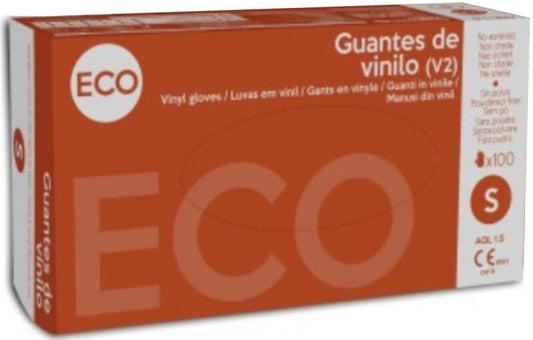 ECO Guantes de Vinilo (V2) Talla S 100U - Protección y Comodidad en Cada Uso