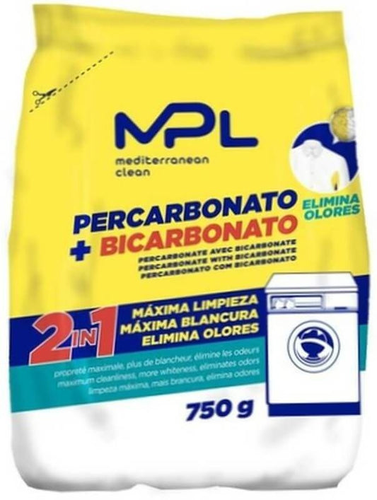 MPL Percarbonato + Bicarbonato 750g - Limpieza Profunda y Blancura Impecable para Ropa y Hogar