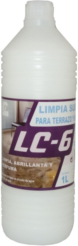 LC-6 Limpiador de Suelos para Terrazo y Mármol 1L – Brillo y limpieza impecable en cada pasada