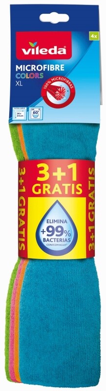 Vileda Bayeta Microfibre Colors XL 3+1