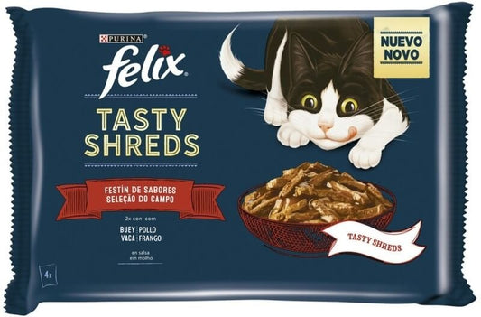 Purina Felix Gato Tasty Shreds Sb 4 x 80G