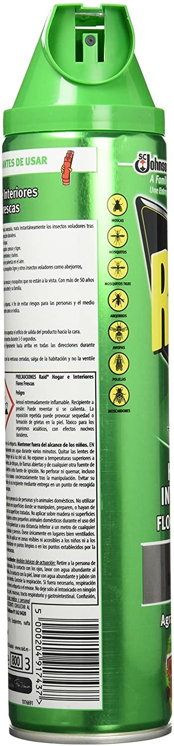Raid Hogar e Interiores Flores Frescas 600 ml