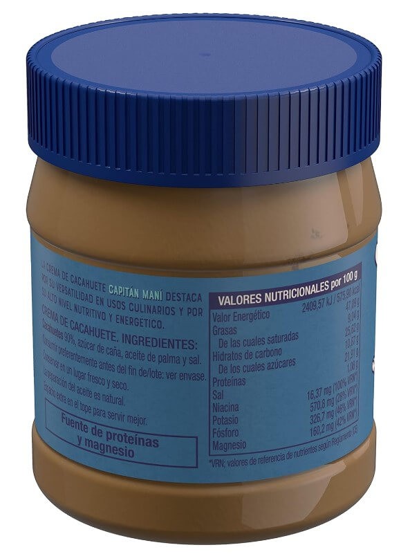 Capitán Maní Crema de Cacahuete Crujiente 340G