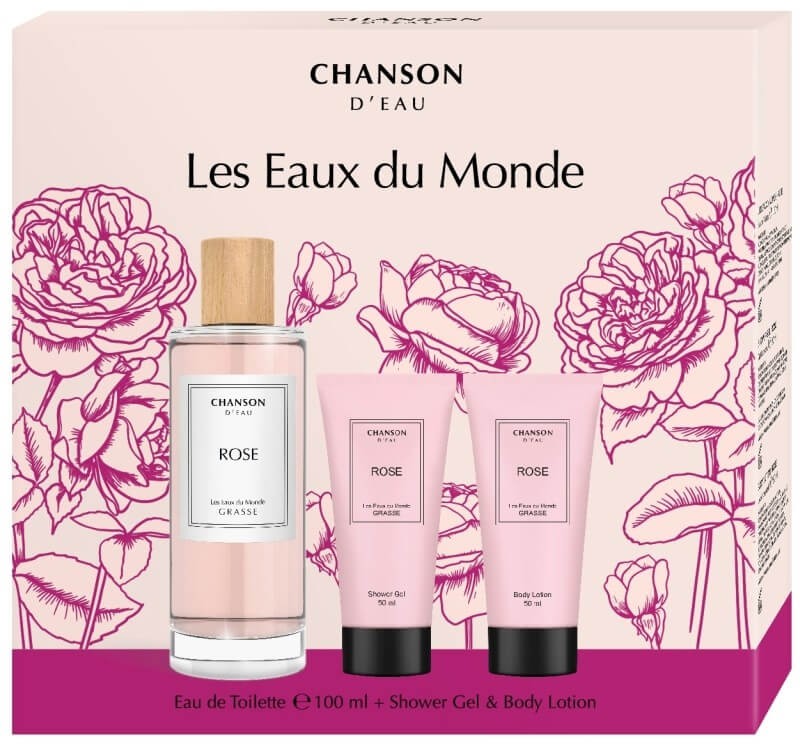Chanson Estuche Les Eaux du Monde Rose 100Ml + Ge + Bo