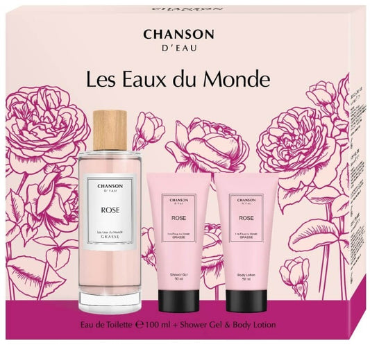 Chanson Estuche Les Eaux du Monde Rose 100Ml + Ge + Bo