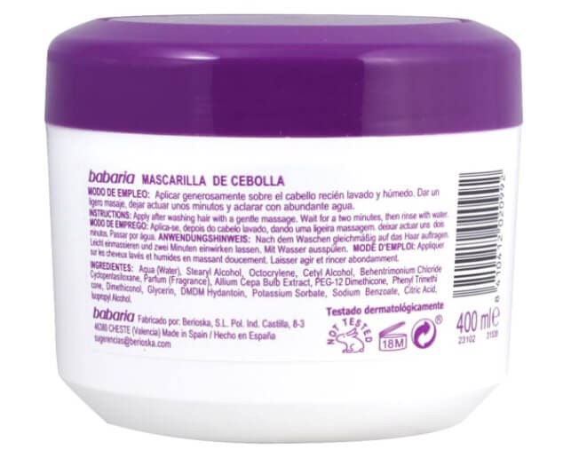 Babaria Mascarilla Capilar de Cebolla 400 ml