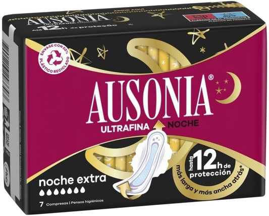 Ausonia Compresa Extra Noche Alas 7U