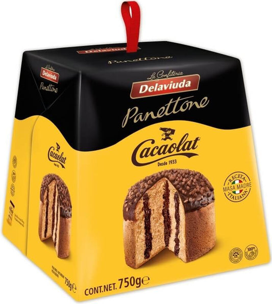 Delaviuda Panettone Cacaolat 750G – Tradición Italiana con el Toque Dulce del Chocolate