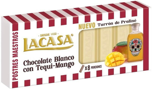La casa Turrón de Praliné Chocolate Blanco con Tequi-Mango 225G