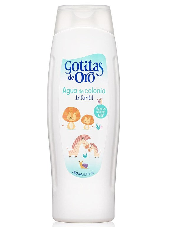 Gotitas de Oro Agua de Colonia Infantil 750 ml – Frescura y Suavidad para los Más Pequeños