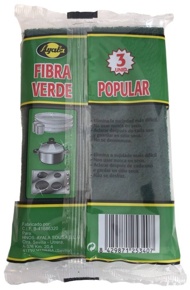 Ayala Fibra Verde Popular 3U 10x15CM - Eficaz y Resistente