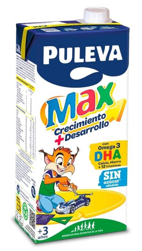 Puleva Max Crecimiento + Desarrollo 6x1L – Leche de Crecimiento para Niños +3 Años