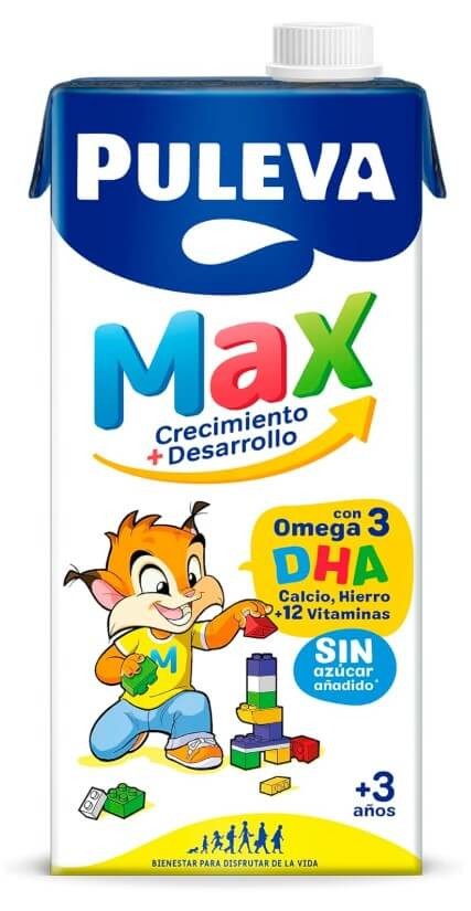 Puleva Max Crecimiento + Desarrollo 6x1L – Leche de Crecimiento para Niños +3 Años
