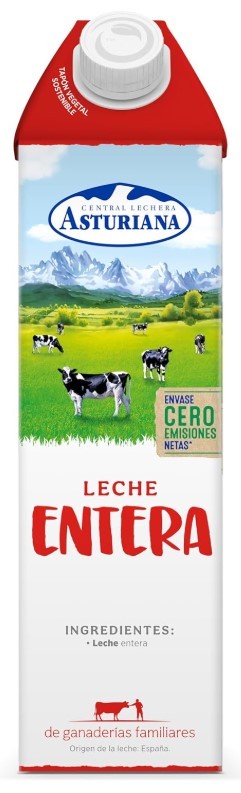 Central Lechera Asturiana Leche Entera Pack 6 x 1L – Sabor y Nutrición de Origen Natural