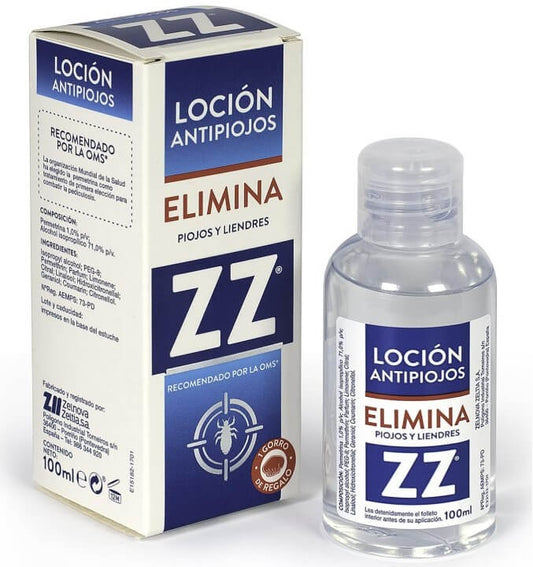 ZZ Loción Antipiojos 100 ml - Eliminación Eficaz de Piojos y Liendres