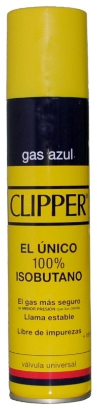 Clipper Gas Azul Para Mecheros 300 ml - Recarga 100% Isobutano para Encendedores y Mecheros con Máxima Seguridad