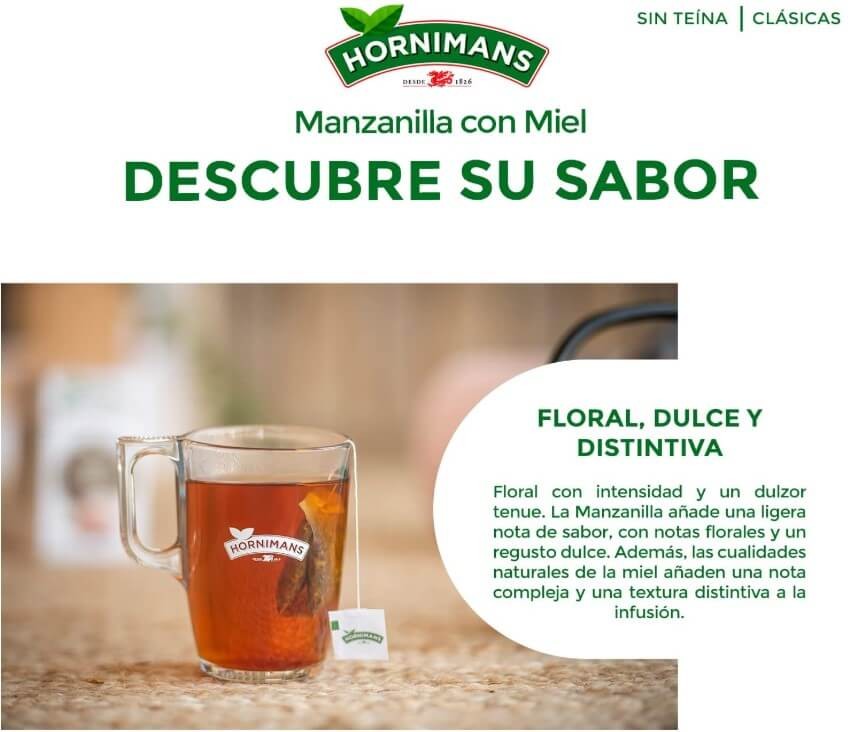 Hornimans Manzanilla con Miel 25 Sobres - Sabor Suave y Relajante en Cada Taza