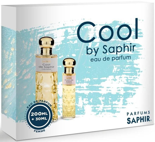 Cool by Saphir Eau de Parfum 200 ml + 30 ml - Fragancia Femenina y Sofisticada