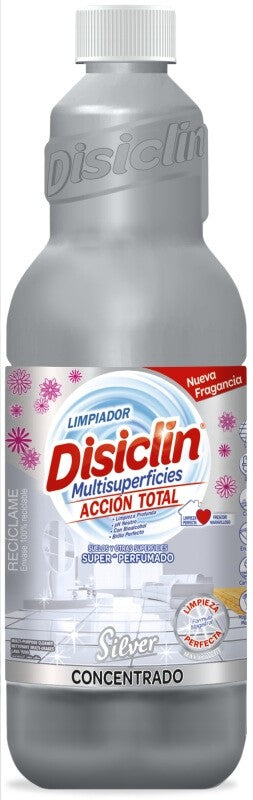 Disiclín Limpiador Multisuperficies Acción Total Silver Concentrado 1 L - Limpieza Total con Fragancia Elegante