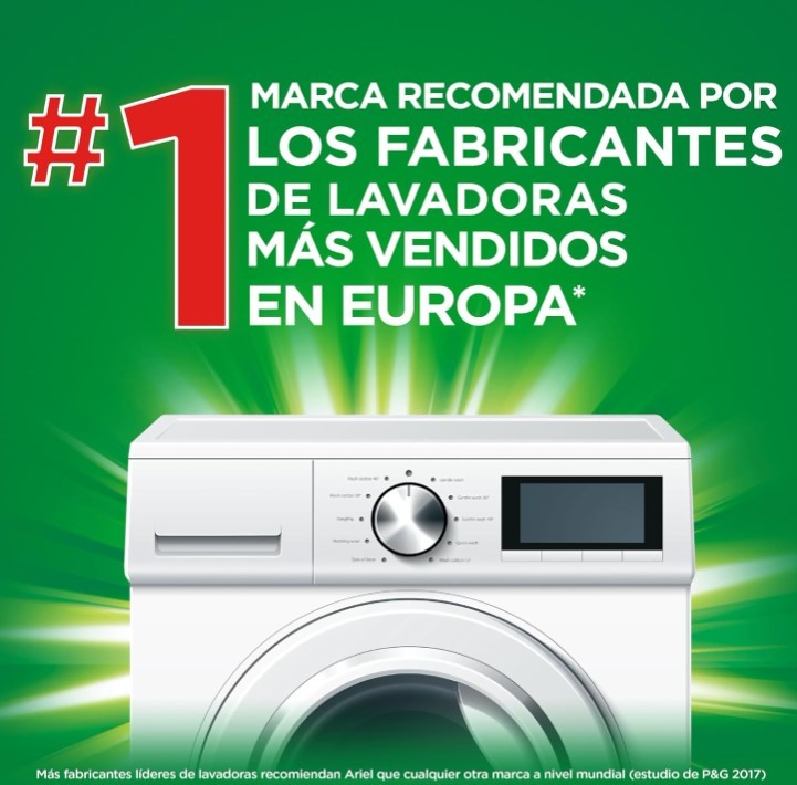 Ariel Detergente Lavadora Líquido Pack Ahorro 4 x 36+8 Lavados – Limpieza Eficaz Incluso en Agua Fría
