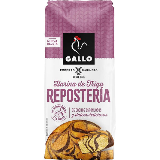 Gallo Harina de Repostería 1 kg - Calidad y Textura Perfecta para tus Postres Caseros y Profesionales
