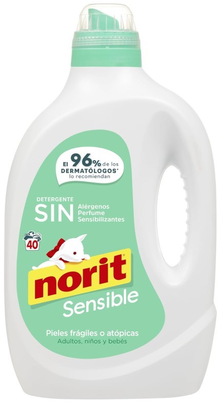 Norit Sensible Detergente Líquido 2,120L 40D – Cuidado Delicado para Pieles Sensibles