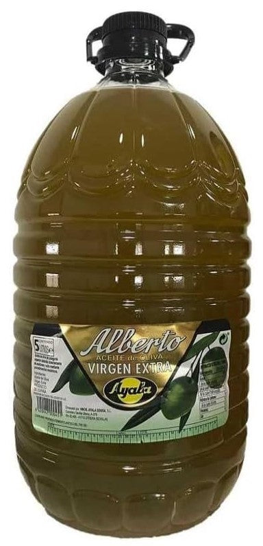 Aceite de Oliva Virgen Extra Sin Filtrar Alberto GFA 5L - Calidad Ayala y Sabor en Formato Familiar