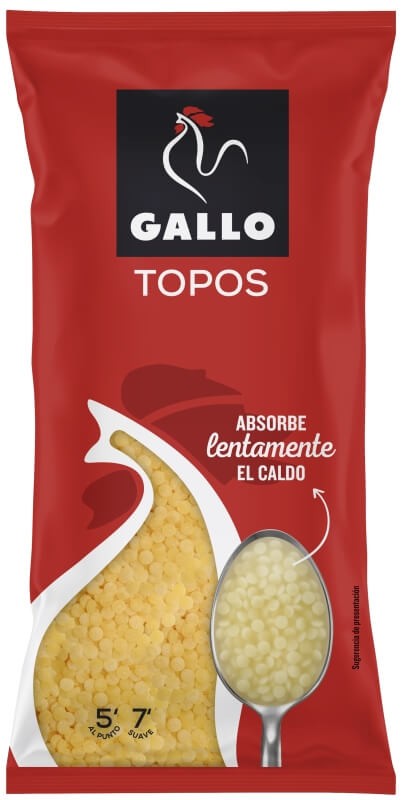 Gallo Pasta Topos 250G - Absorve Lentamente el Caldo