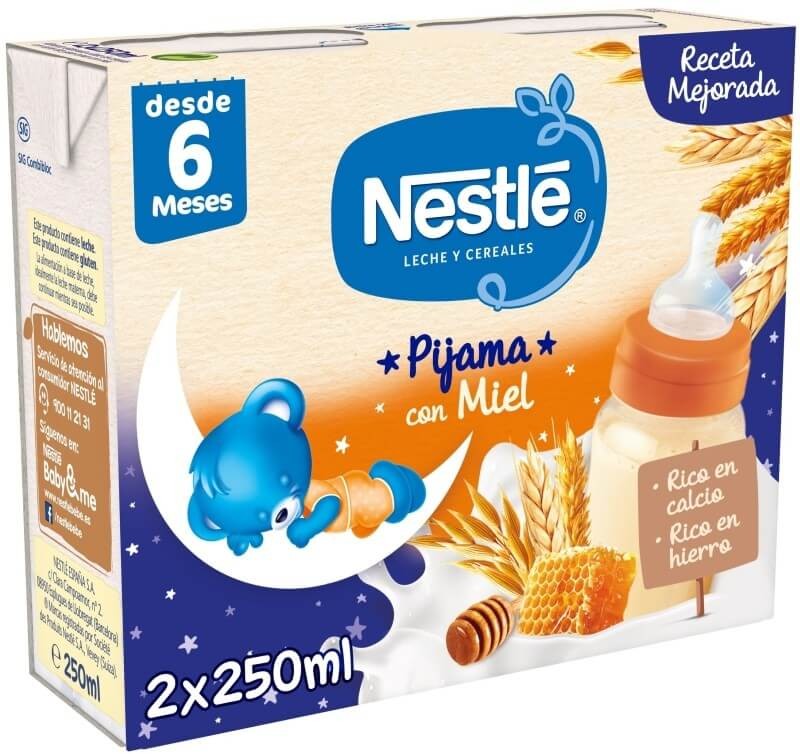 Nestlé Papilla Liq Leche y Cereal con Mel Pack 2 x 250Ml