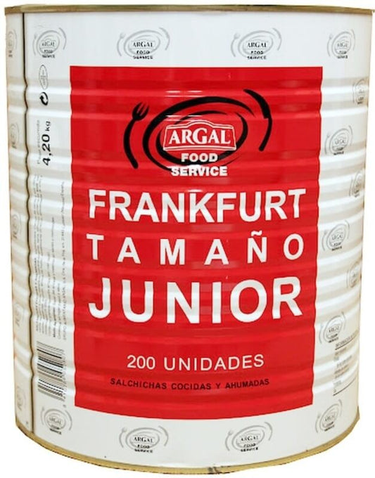 Argal Salchicha Frankfurt Tamaño Junior 200 Unidades 4,200K