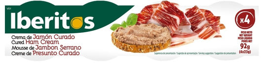 Iberitos Crema de Jamón Curado Pack 4 x 23G
