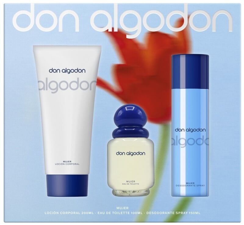 Don Algodon Estuche Loción Corporal 200 Ml + EAU de Toilette 100 ML + Desodorante Spray 150 Ml