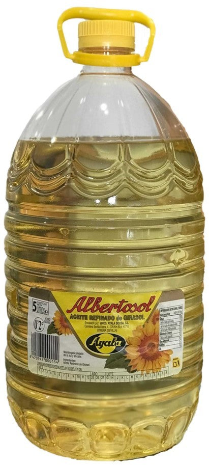 Albertosol Aceite Refinado de Girasol 5L – Sabor Neutro y Máxima Rentabilidad para tu Cocina