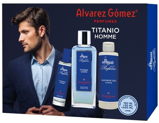 Alvarez Gómez Estuche Titanio Homme Colonia 150 Ml + Mini + Gel