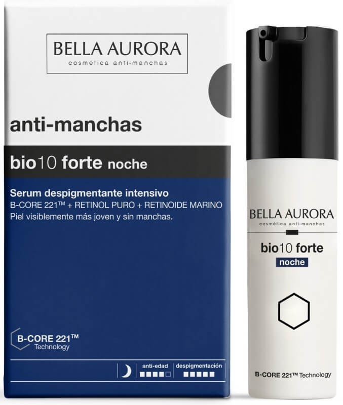 Bella Aurora Serum Anti-manchas bio10 forte Noche 30 ml – Reparación Nocturna para una Piel Visiblemente Sin Manchas