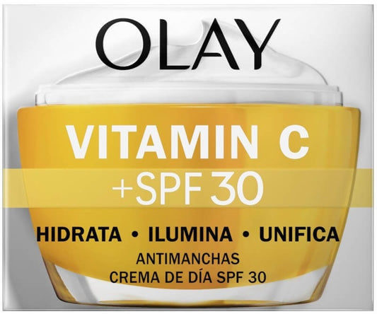Olay Vitamin C + SPF 30 Antimanchas Crema de Día - Hitrada Ilumina y Unifica 50 Ml