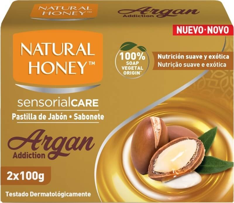 Natural Honey Argan Addiction Pastilla de Jabón 2x100g – Nutrición Suave y Exótica para tu Piel