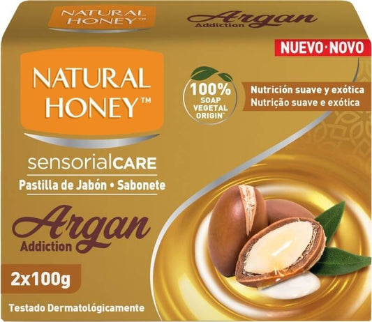 Natural Honey Argan Addiction Pastilla de Jabón 2x100g – Nutrición Suave y Exótica para tu Piel