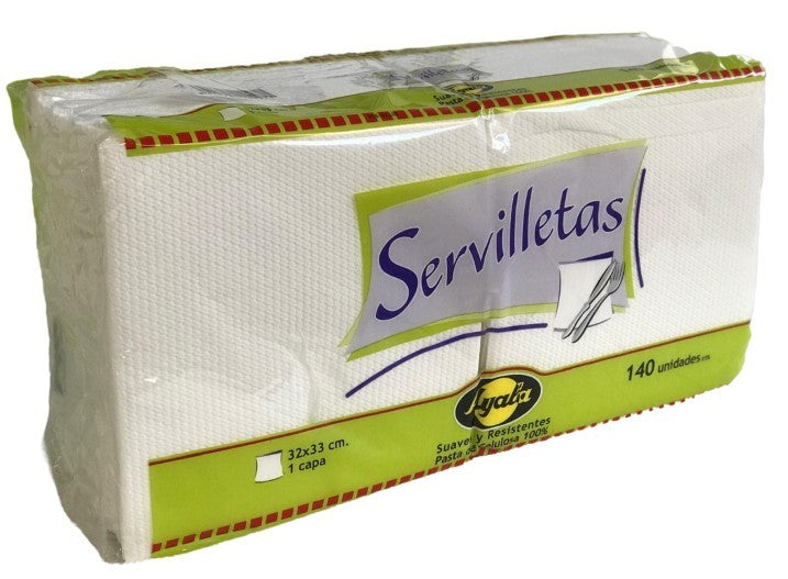 Ayala Servilletas Blancas Caja Pack 23x140U – Total 3220U - Suavidad, Resistencia y Ahorro para tu Negocio o Hogar