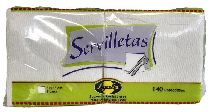 Ayala Servilletas Blancas Caja Pack 23x140U – Total 3220U - Suavidad, Resistencia y Ahorro para tu Negocio o Hogar