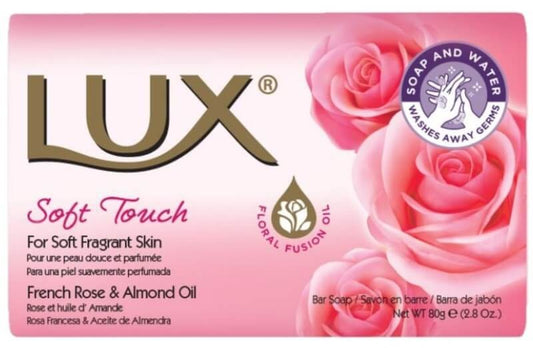 Lux Jabón en Barra Soft Touch Rosa Francesa y Almendra 80g – Cuidado Delicado para una Piel Suave y Perfumada