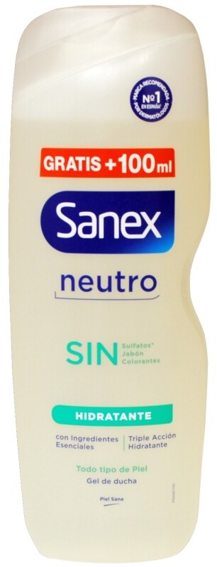 Sanex Gel de Ducha Hidratante Neutro 600 + 100Ml