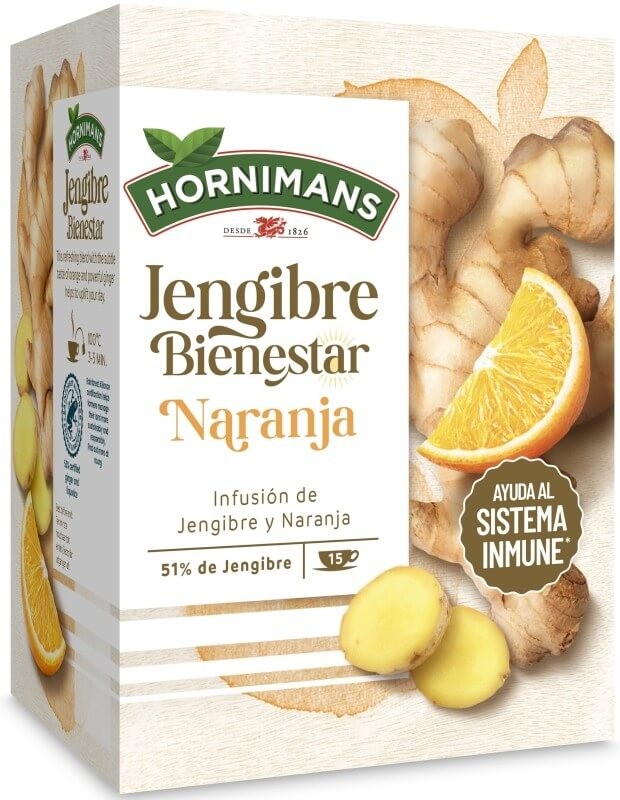 Hornimans Infusión de Jengibre Bienestar y Naranja 15 Sb
