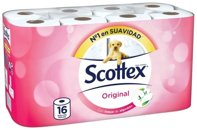 Scottel Original Con Toque de Algodón 16 Rollos