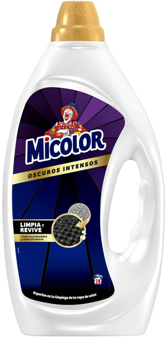 Micolor Oscuros Intensos Detergente Líquido 28 Dosis 1,26 L – Protege y Revive Tus Prendas Negras