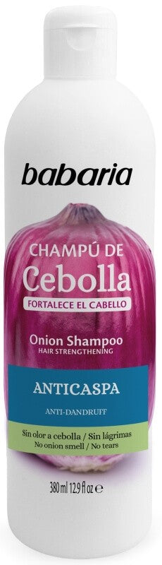 Babaria Champú de Cebolla Anticaspa 380Ml - Fortalece El Cabelo